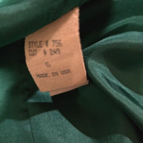 Dumas USA Women's 100% Wool Lined 1-Button Blazer Front Pockets Green Sz 6 - Picture 8 of 8